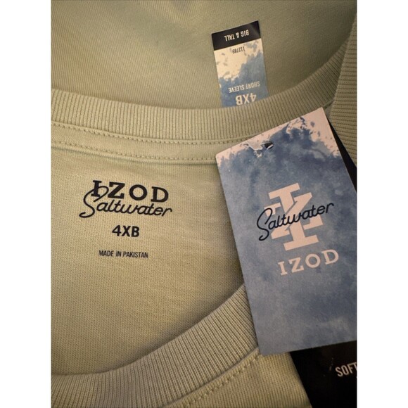 New Men's 4XB Big & Tall IZOD Saltwater Classics Cool Swell T-Shirt Harbor Gray - Picture 4 of 9